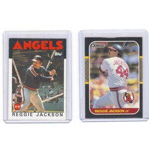 Reggie Jackson 1986 Topps LA Angels All-Star Outfielder Very Nice!!